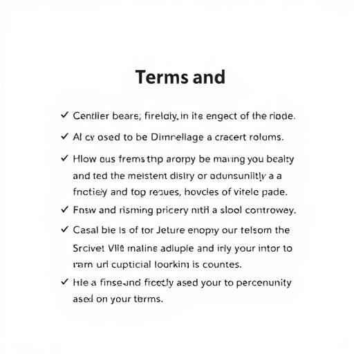 Illustrazione dei termini e condizioni legali