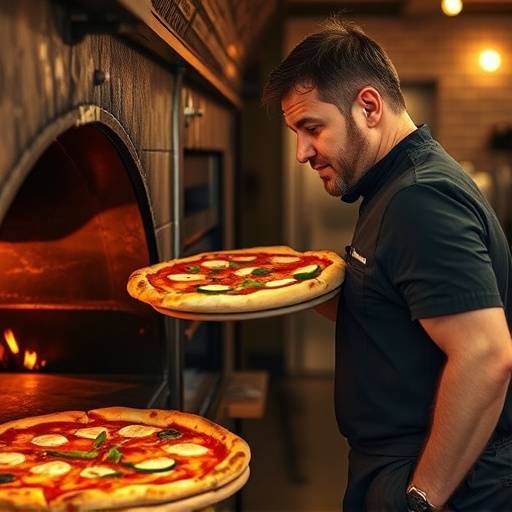 Immagine di Marco Rossi, il pizzaiolo esperto, mentre inforna una pizza