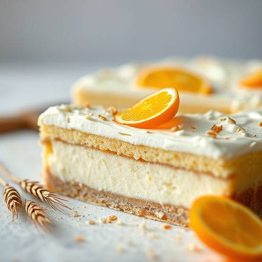 Una porzione di pastiera napoletana, un dolce tradizionale con ricotta, grano cotto e aroma di fiori d'arancio.